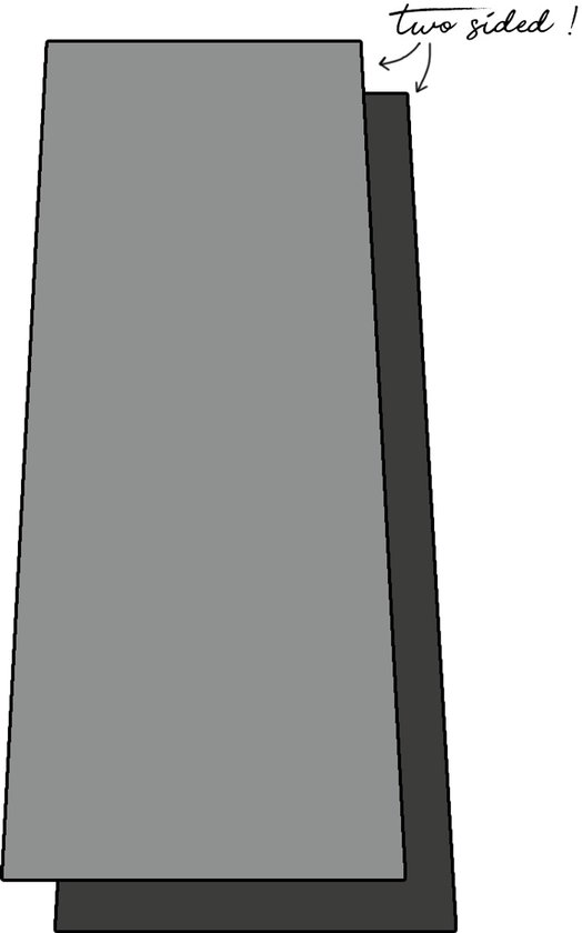 Love Generation ● Yoga Handdoek ● Tweezijdig ● Anti Slip ● Grijs & Zwart van Merkloos