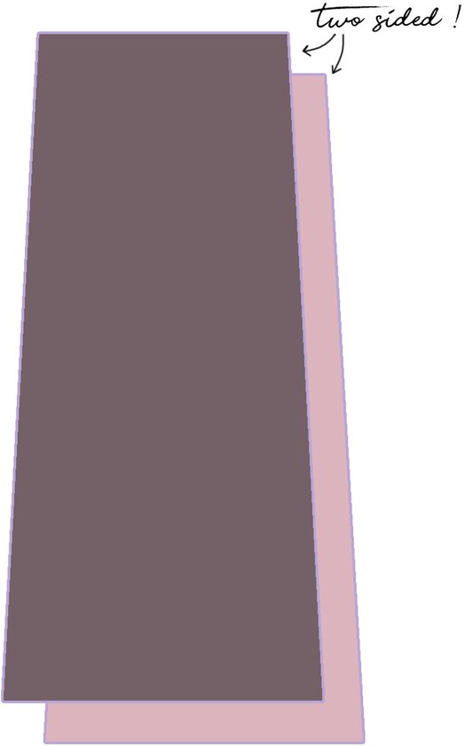 Love Generation ● Yoga Handdoek ● Tweezijdig ● Anti Slip ● Paars & Roze van Merkloos