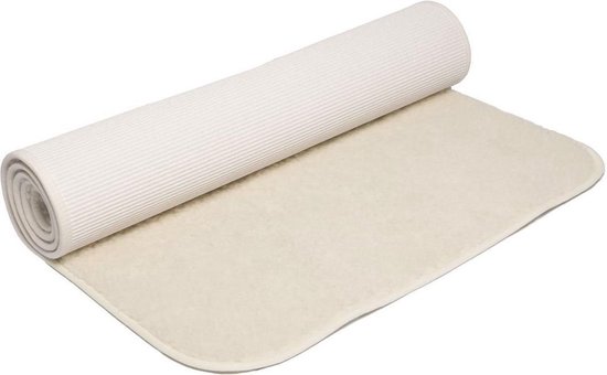 LuLu - Yoga Mat Merino Schapenwol, met Katoenen afwerkrand en Antislip onderzijde - 75 x 200 cm van LuLu