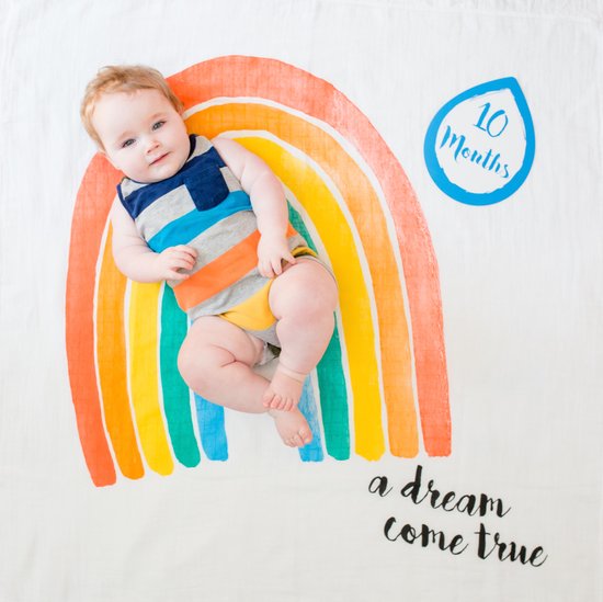Lulujo Baby's First Year - swaddle & cards - A Dream Come True van LuLu