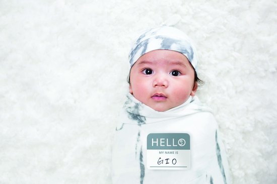 Lulujo Hello World - Swaddle & Mutsje - Marble van LuLu