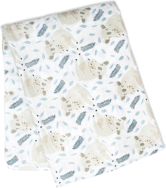 Lulujo - hydrofiele doek - swaddle - katoen - 120x120 cm - Modern Koala van LuLu