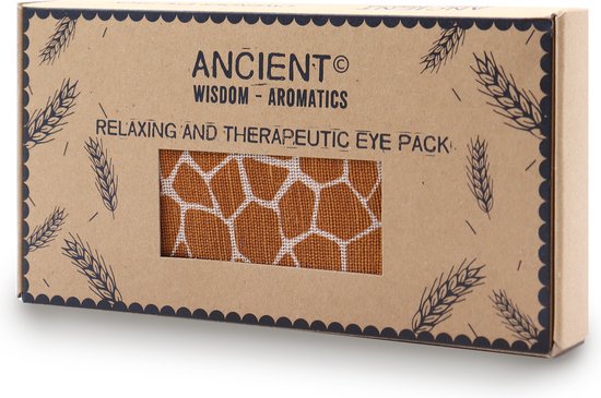 Luxe Lavendel Oogkussen in Cadeauverpakking - Yoga - Meditatie - Ontspanning - Ideaal bij Hoofdpijn & Stress - Madagaskar Giraf Print van Zenology.