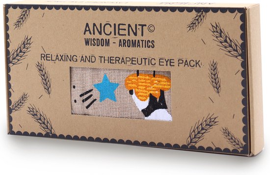 Luxe Lavendel Oogkussen in Cadeauverpakking - Yoga - Meditatie - Ontspanning - Ideaal bij Hoofdpijn & Stress - Slaperige Panda Print van Merkloos