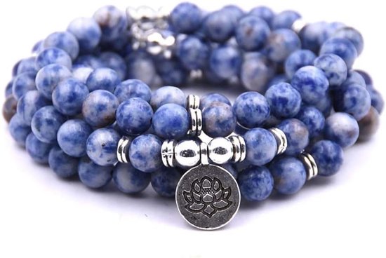 Mala Yoga Armband - Gebedskralen Armband - Zelfontdekking Meditatie - 108 Natuurlijke Kralen - Verstelbaar - Natuurlijk