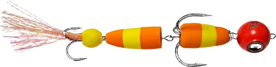 Mandala Foamshad Oranje-Geel + Red Head 13 gram Shad Dressuurdoorbrekend Snoekbaars Snoek Kunstaas van Mandala