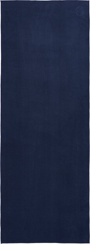 Manduka eQua Yogamat Handdoek Midnight / Donker Blauw (200x 67 cm) – Lichtgewicht, Super Absorberend en Sneldrogend extra Grip bij Klamme Handen en Voeten - Geschikt voor Bikram of Hot Yoga - Optimale Anti-Slip van Merkloos