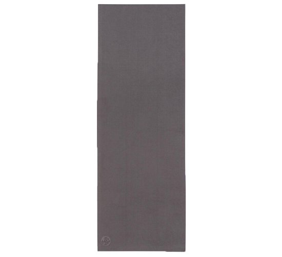 Manduka eQua Yogamat Handdoek Tunder / Grijs (67 x 183 cm) – Lichtgewicht, Super Absorberend en Sneldrogend extra Grip bij Klamme Handen en Voeten - Geschikt voor Bikram of Hot Yoga. van Merkloos