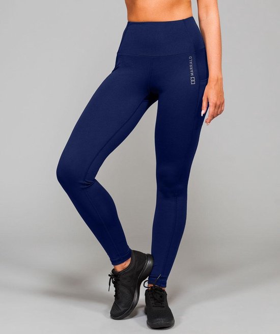 Marrald High Waist Pocket Sportlegging - Donker Blauw - M dames yoga fitness van Marrald