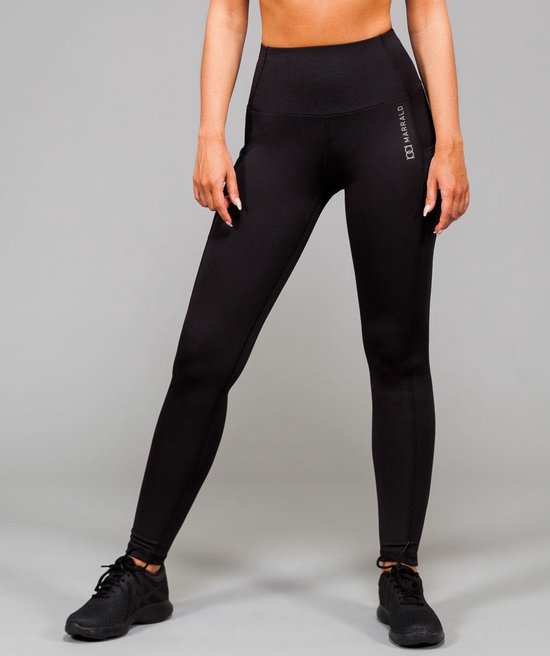 Marrald High Waist Pocket Sportlegging - Zwart - S dames yoga fitness van Merkloos
