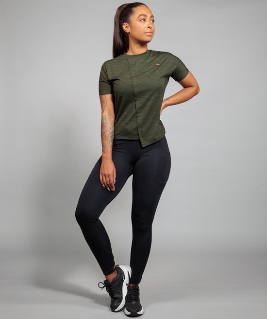 Marrald Ladder Pocket Sportlegging Zwart M - legging zakken dames yoga fitness van Marrald