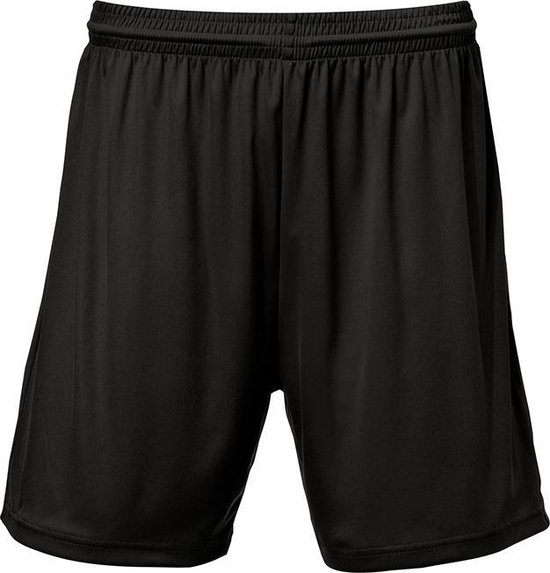 Masita | Sportbroek Heren & Dames - Short Bogota - Sportbroek met binnenbroek - Voetbalbroek 100% polyester Duurzaam - Vochtregulerend - BLACK - 140 van Masita
