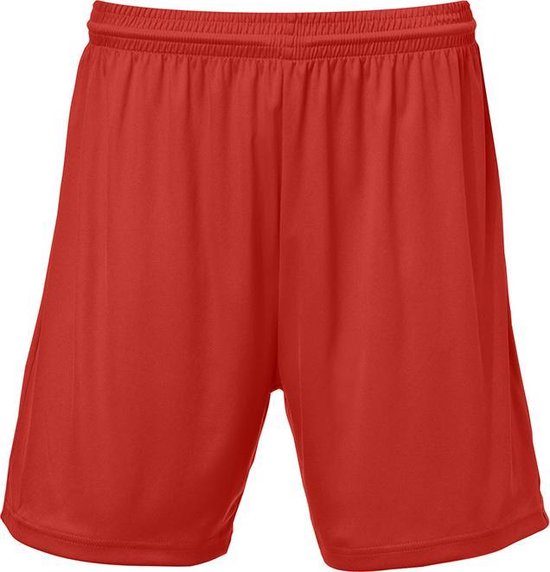 Masita | Sportbroek Heren & Dames - Short Bogota - Sportbroek met binnenbroek - Voetbalbroek 100% polyester Duurzaam - Vochtregulerend - RED - 140 van Masita