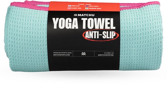 Matchu Sports - Yoga handdoek - Yoga handdoek anti slip - Yoga towel - 183 x 61 cm - Harmonic Green