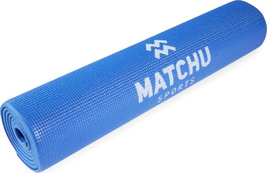 Matchu Sports - Yogamat - Anti Slip - Matje -  Blauw - 172 x 61 x 0.6 cm van Matchu Sports