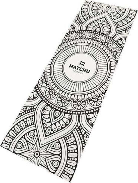 Matchu Sports - Yogamat - Sportmat - Yoga Mat Anti Slip - Makkelijk te reinigen - Mandala print - 172 cm x 61 cm x 0,6 cm van Matchu Sports
