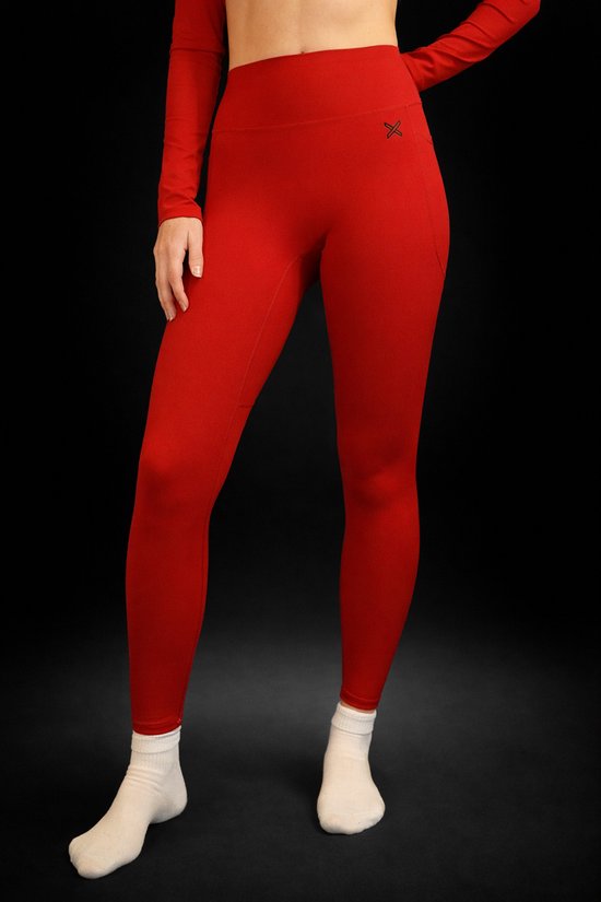MaxOut - Sport legging dames - Rood - Maat S van Merkloos