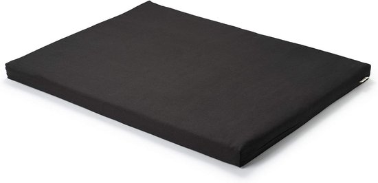 Meditatie Mat - Zitkussen Ondersteuning - Ontspannen Zitten - Biologisch Katoen Vulling - 90 x 70 cm - Zwart