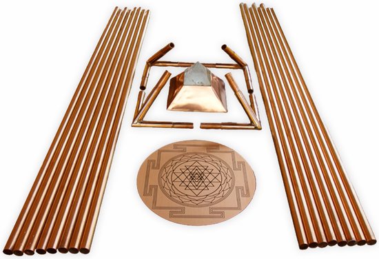 Meditatie Meru Piramide (pre-order) - Handgemaakte koperen piramide met geactiveerde Shri Yantra van The Meru Company