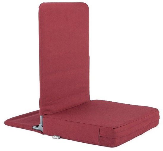 Meditatie Stoel - Bodhi - Mandir Vloerstoel - met Canvas Stof - Rugleunig - Yoga - Meditation - Kussen -
