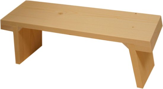Meditatiebankje naturel vurenhout  vast van Viva Fiesta