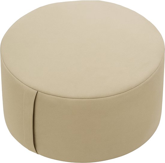 Meditatiekussen - 13 x 33 cm - katoen - beige van Relaxdays