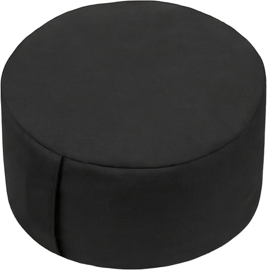 Meditatiekussen - 13 x 33 cm - katoen - zwart van Merkloos