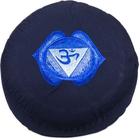 Meditatiekussen 6e chakra Ajña geborduurd (33x15 cm) van MEDI