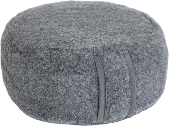 Meditatiekussen antraciet merino wol - Lotus | Yoga kussen van Lotus