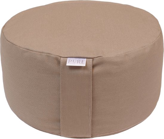 Meditatiekussen beige rond - Pure | Yoga kussen van Pure