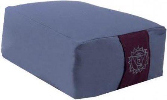 Meditatiekussen blauw 5e chakra (38x28x15 cm)