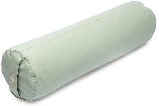 Meditatiekussen bolster zachtgroen biokatoen (OCS) – 60 cm x 16 cm