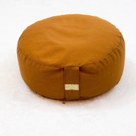 Meditatiekussen bruin - Katoen - Boekweit - 33x17 - Bruin van PureIndia