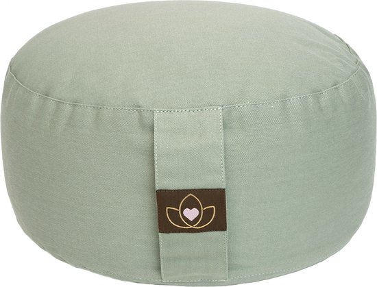 Meditatiekussen eco asgroen rond - Lotus - Yoga kussen van Lotus