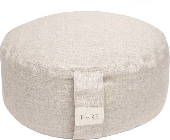 Meditatiekussen eco hennep rond - Pure | Yoga kussen van MEDI
