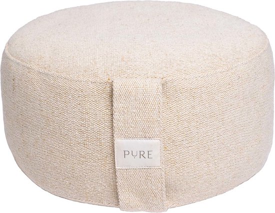 Meditatiekussen eco jute naturel rond - Pure - Yoga kussen van Pure