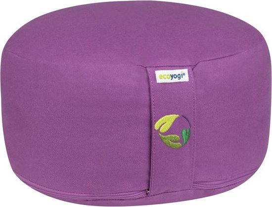 Meditatiekussen eco Lavendel rond standaard 13-15cm - Ecoyogi | Yoga kussen - GOTS gecertificeerd van Ecoyogi