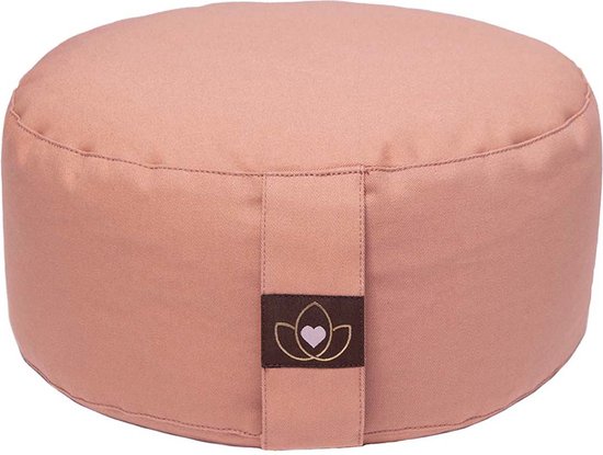 Meditatiekussen eco nude rond - Lotus | Yoga kussen van Merkloos