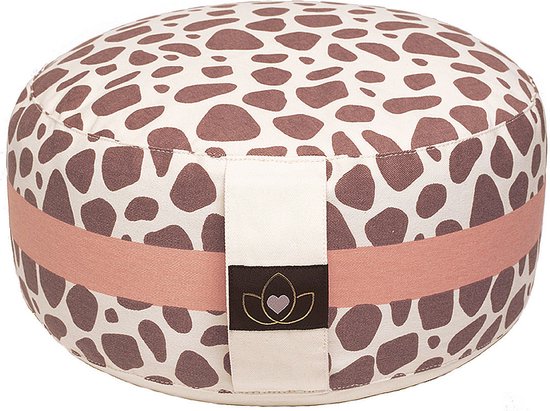 Meditatiekussen eco safari rond - Lotus | Yoga kussen van Merkloos