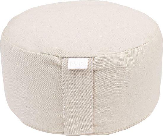 Meditatiekussen ecru rond - Pure | Yoga kussen van Pure