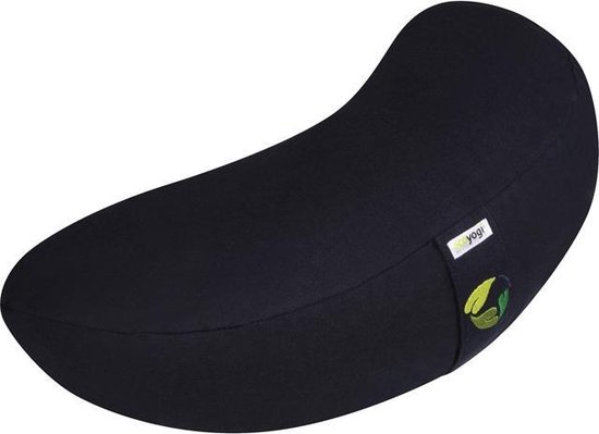 Meditatiekussen halve maan eco Blauw - Ecoyogi | Yoga kussen - GOTS gecertificeerd van Merkloos