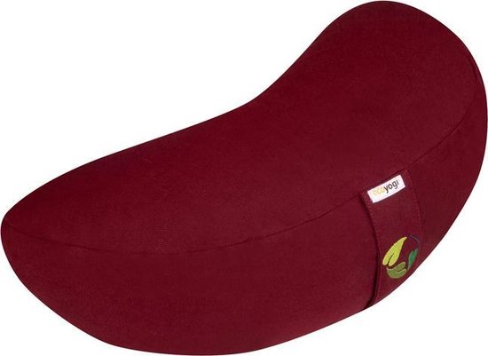 Meditatiekussen halve maan eco Bordeaux - Ecoyogi | Yoga kussen - GOTS gecertificeerd van MEDI