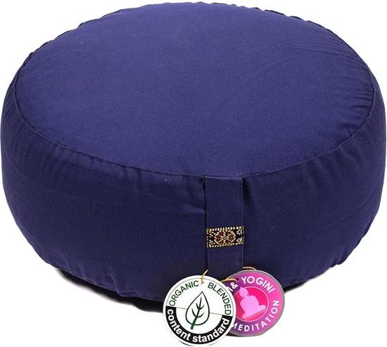 Meditatiekussen Katoen Indigo - Yogi & Yogini - biologisch katoen boekweit van Yogi & Yogini