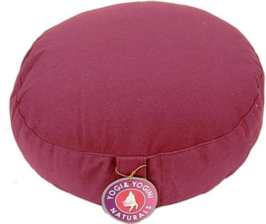 Meditatiekussen licht aubergine lager model - Katoen - Boekweit van Yogi & Yogini