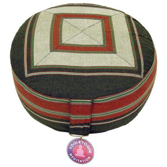 Meditatiekussen rond patroon donkergroen – Yogi & Yogini van Yogi & Yogini
