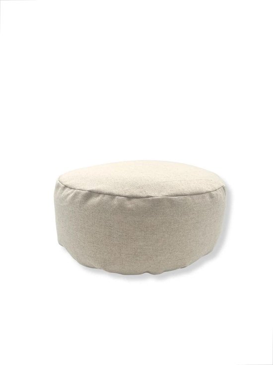 Meditatiekussen Rond - Yoga kussen - Zand - Duurzaam - 100% natuurlijk boekweitkaf— Ritsloos - Handgemaakt van MEDI