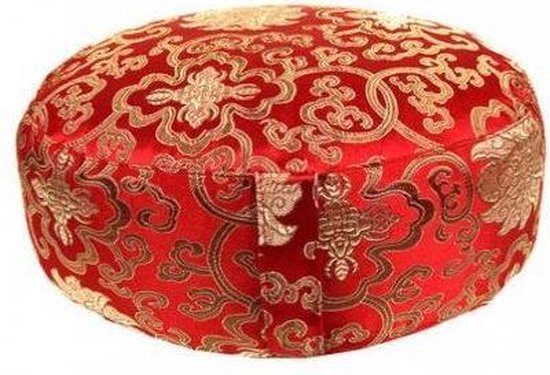 Meditatiekussen rood lotus patroon van Yogi & Yogini