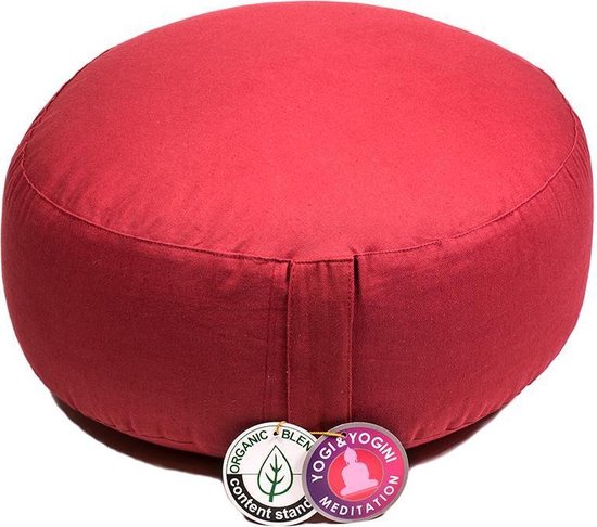 Meditatiekussen - rood van Lotuscrafts
