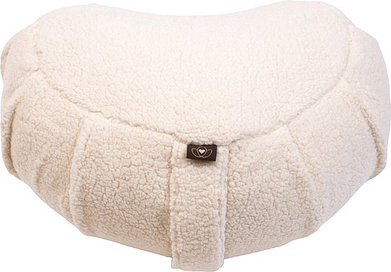 Meditatiekussen teddy halve maan - Lotus | Yoga kussen van MEDI