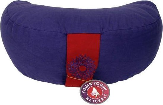 Meditatiekussen violet 7chakra halve maan - 33x13 - Boekweit - Katoen - 1300 - Violet van Yogi & Yogini